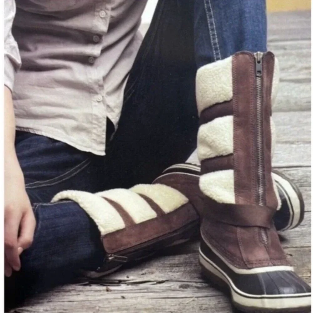 Sorel Boots Womens 10 EU 42 Helen Of Tundra Shearling Fleece & Brown Leather - Picture 12 of 12